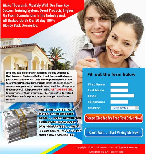 Splash Page and Landing Page Design
