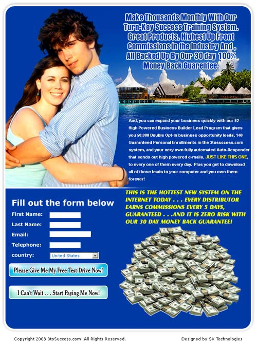 Example of Splash Page for Digital Design